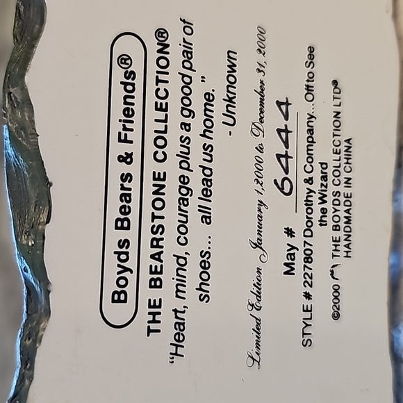 2000 Boyd’s Bears Dorothy & Company… Off to See the Wizard - Picture 5 of 6